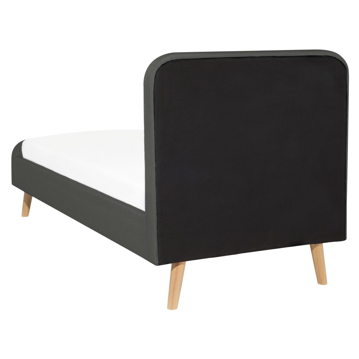 Łóżko tapicerowane 90 x 200 cm ciemnoszare RENNES