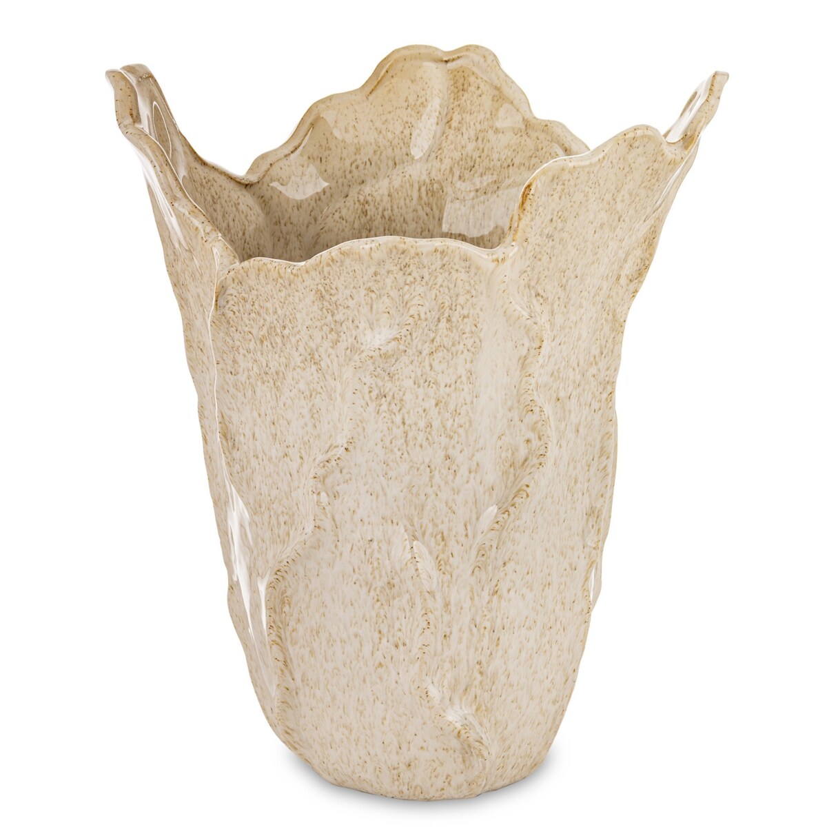 Wazon ceramiczny 28x23,5x21 cm VAZA-2 medium beżowy