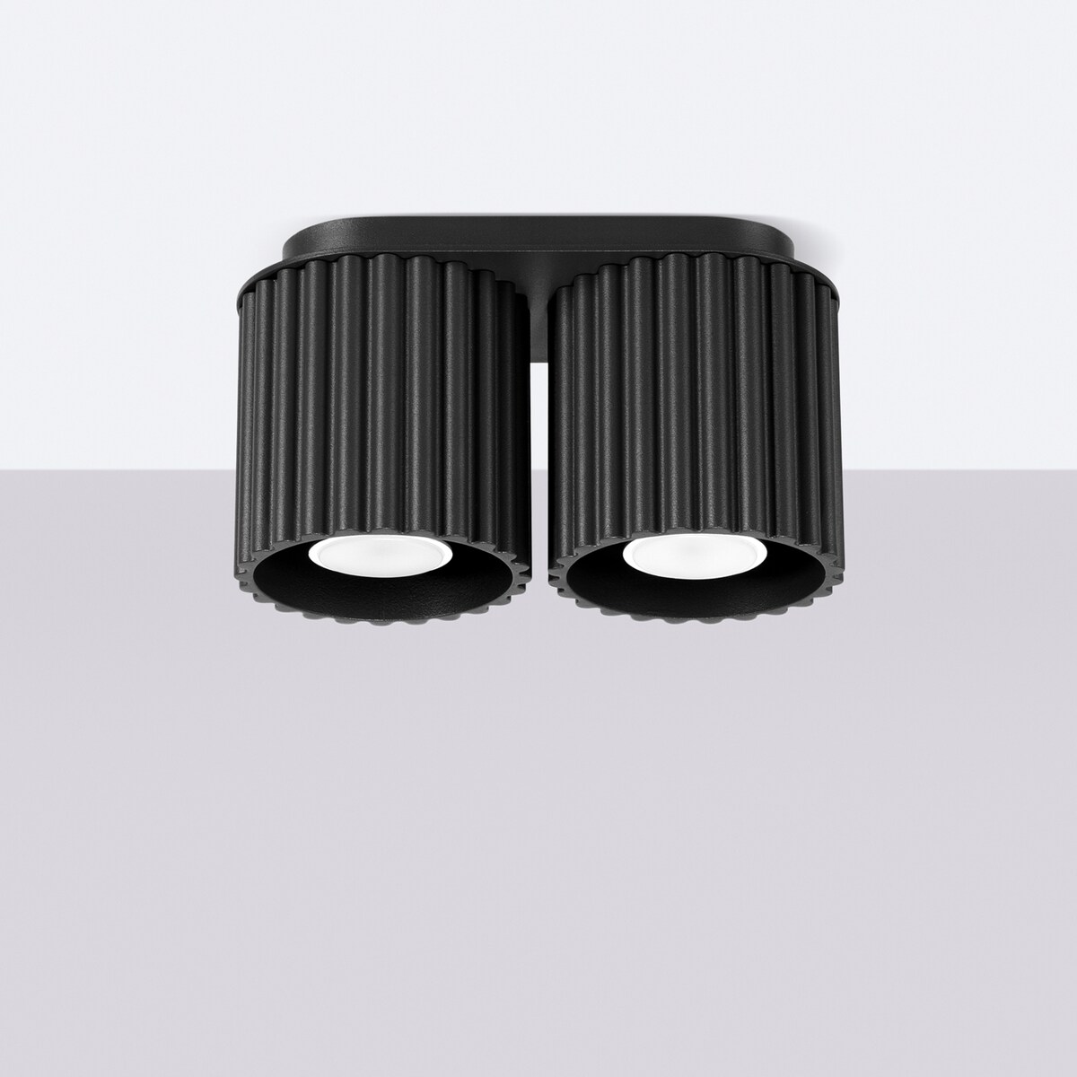 Plafon AURA 2 czarny GU10