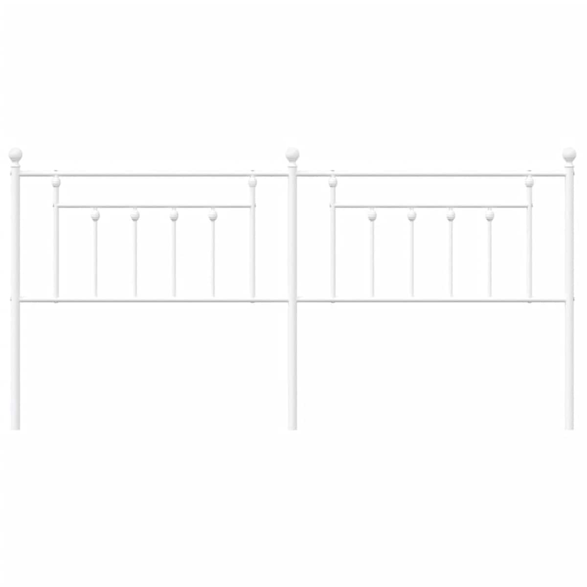 vidaXL Metalowe wezgłowie, białe, 200 cm
