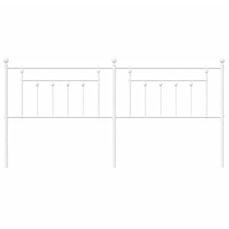 vidaXL Metalowe wezgłowie, białe, 200 cm