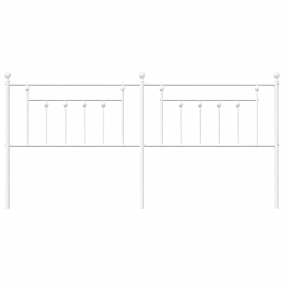 vidaXL Metalowe wezgłowie, białe, 200 cm