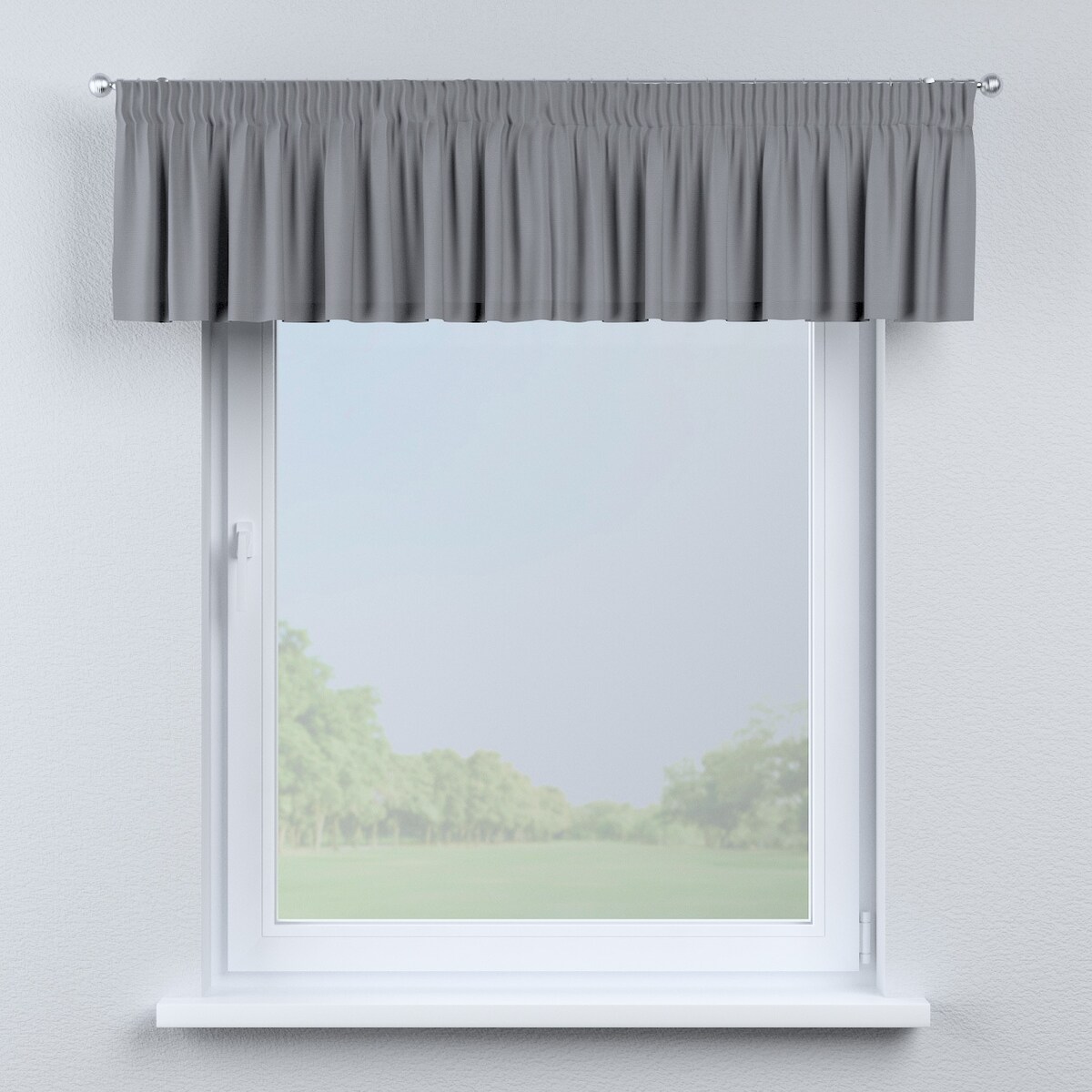 Lambrekin na taśmie marszczącej 260x40 slade Grey (szary)