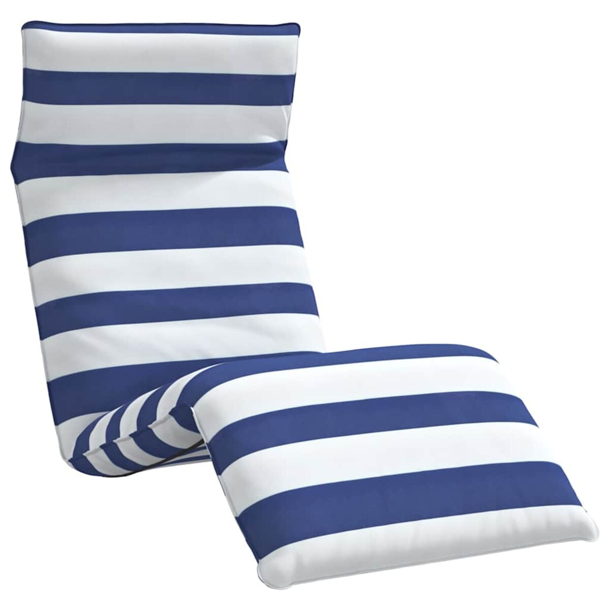 vidaXL Leżak składany niebieski i biały 175x54x8,5 cm tkanina Oxford