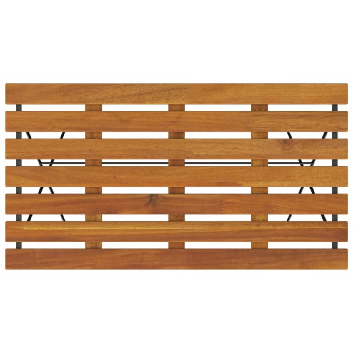 vidaXL Składany stolik bistro, 100x54x71 cm, drewno akacjowe i stal