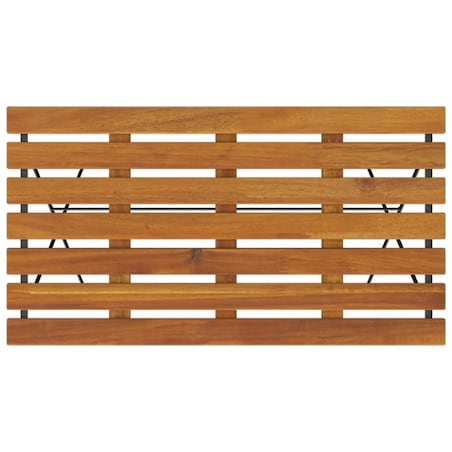 vidaXL Składany stolik bistro, 100x54x71 cm, drewno akacjowe i stal