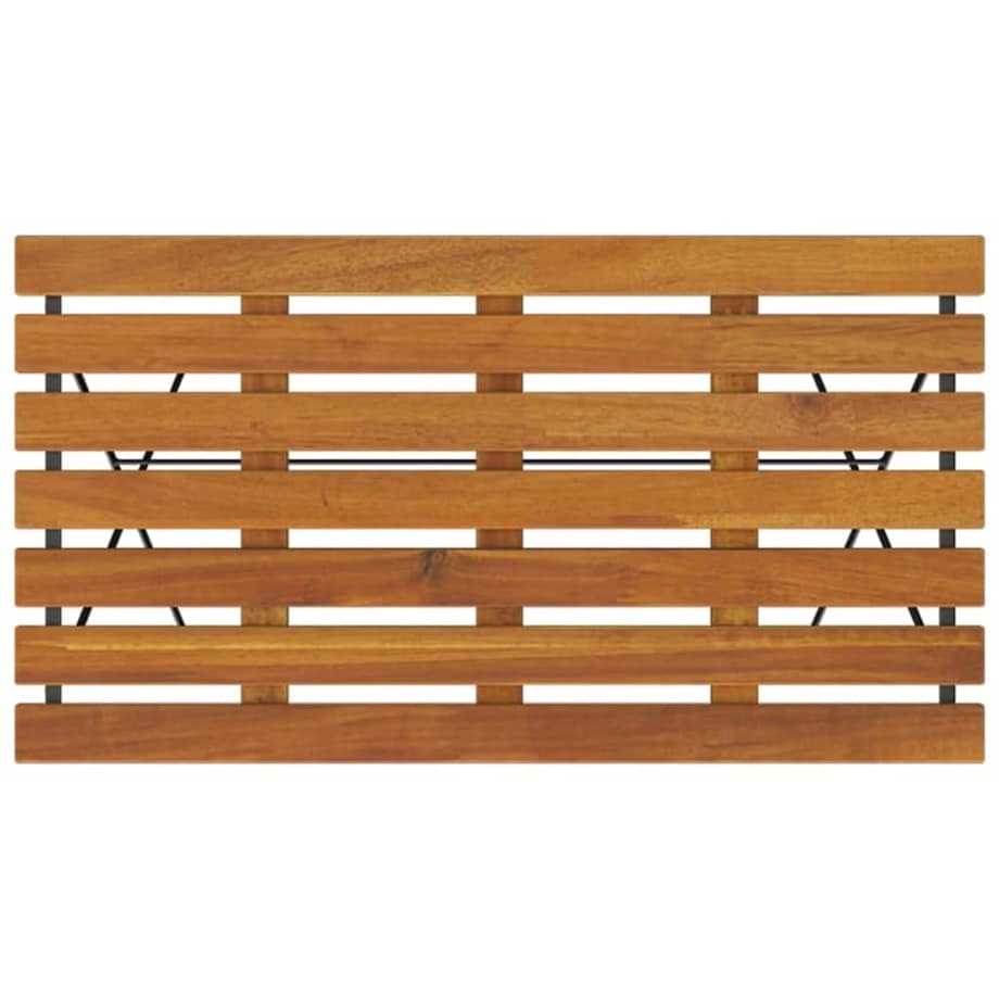 vidaXL Składany stolik bistro, 100x54x71 cm, drewno akacjowe i stal