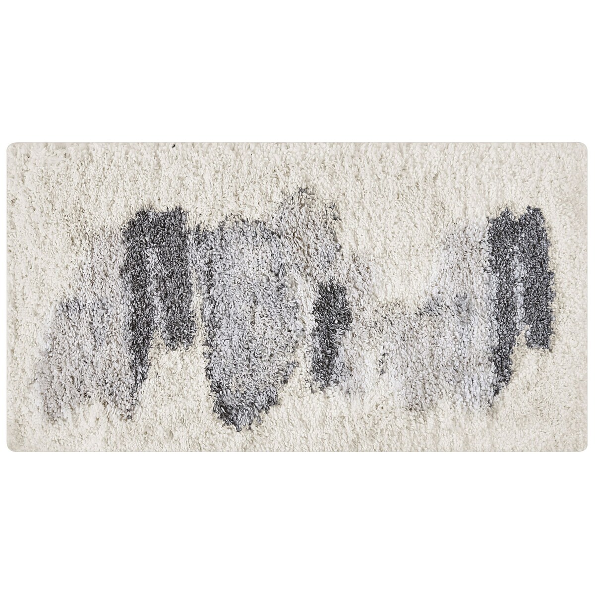 Dywan Shaggy 80 x 150 cm biało-szary MASIS