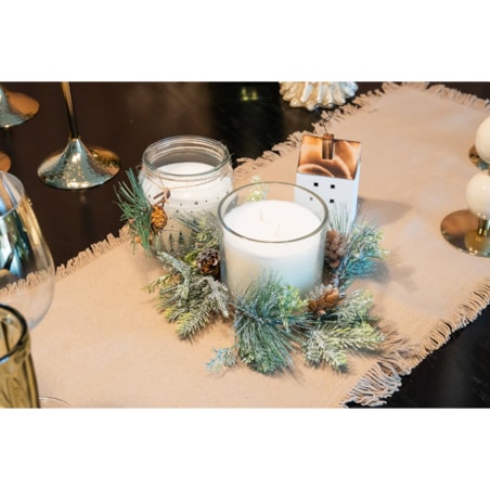 Świąteczna świeca ze stroikiem, 315 g