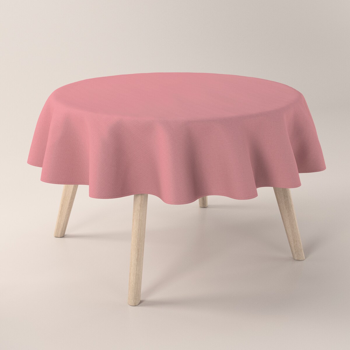 Obrus okrągły 100 x 100 cm zgaszony róż