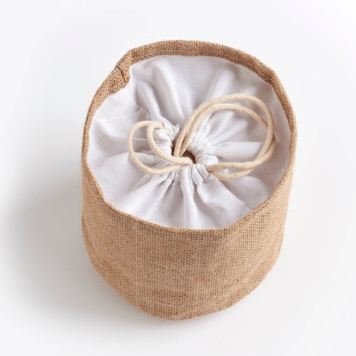 Kuchenny worek do przechowywania z juty i bawełny, Ø 16 cm