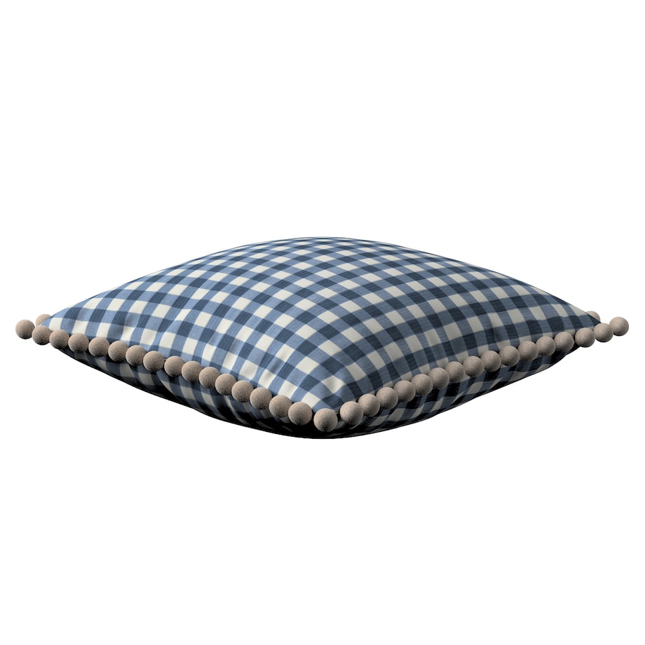 Poszewka Wera na poduszkę 45x45 granatowo-biała kratka (1,5x1,5cm)