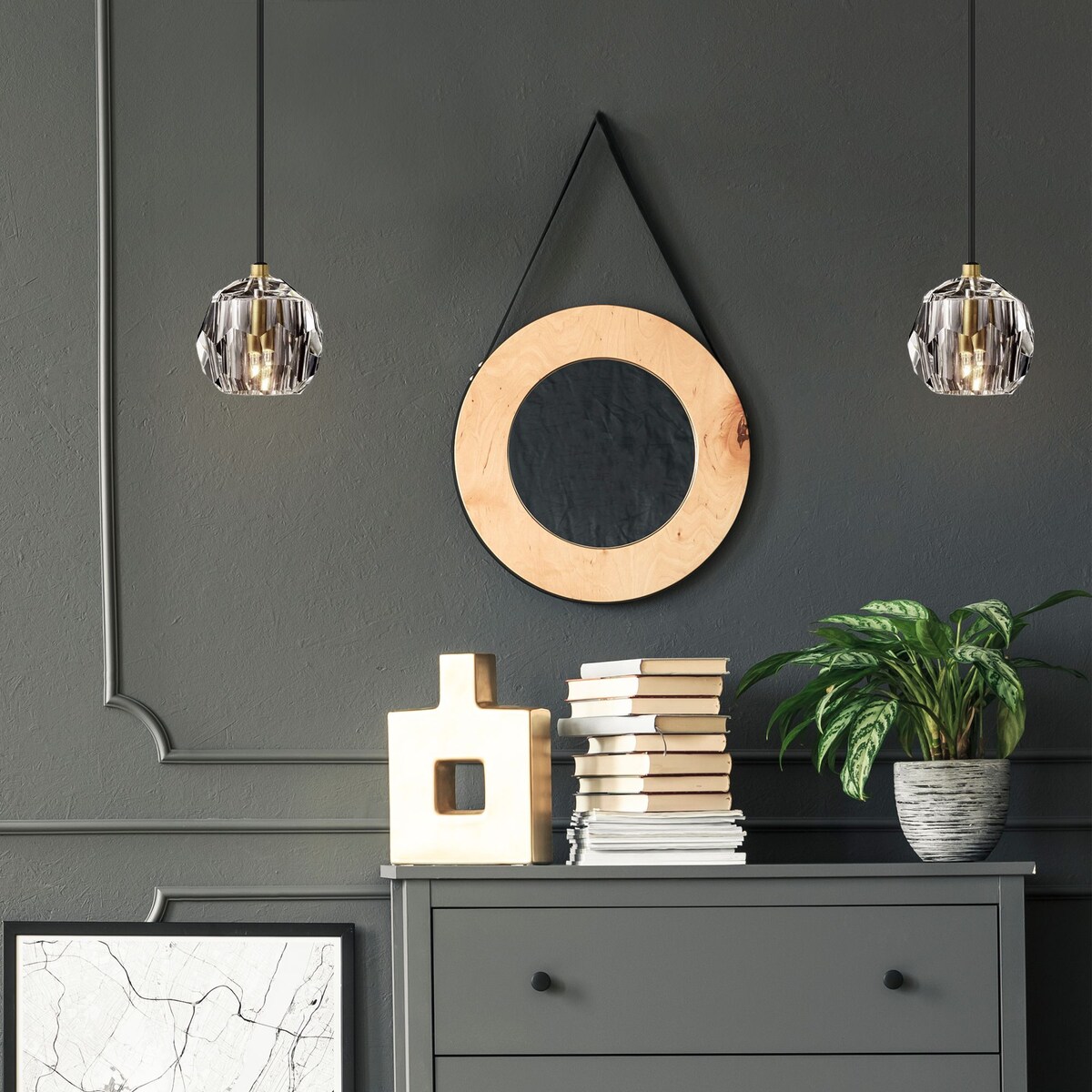 Lampa sufitowa pojedyncza kryształowa G9 APP586-1CP