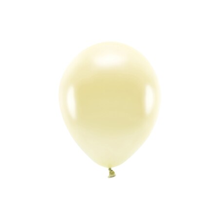 Balony Eco 26cm metalizowane, słomkowy (1 op. / 10 szt.)