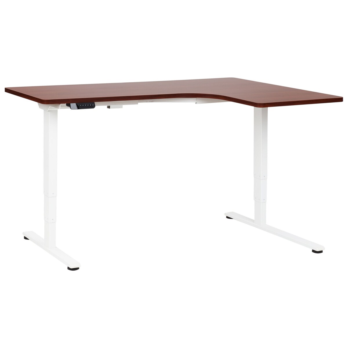 Biurko regulowane Elektryczny Prawostronny Ciemne drewno DESTINES