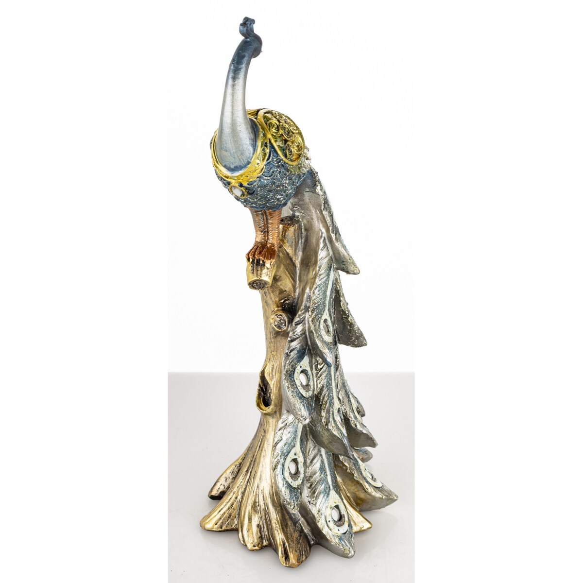 Dekoracja - Paw 26x10,5x8 cm ZAMPA złoty