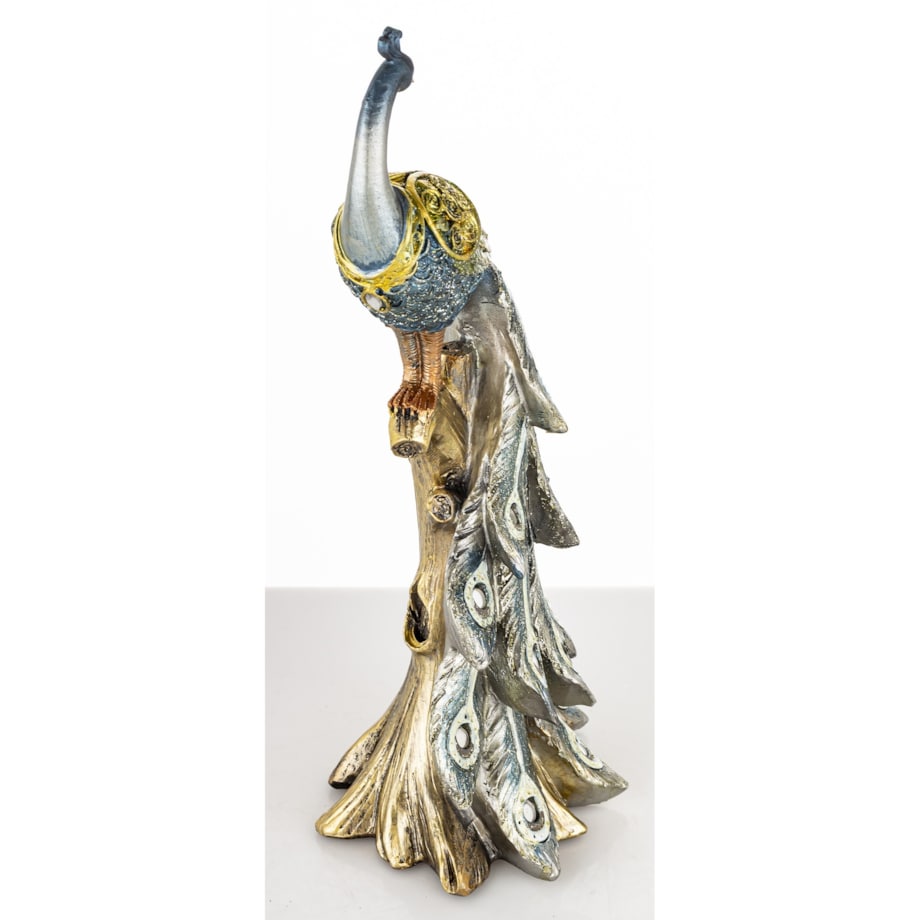 Dekoracja - Paw 26x10,5x8 cm ZAMPA złoty