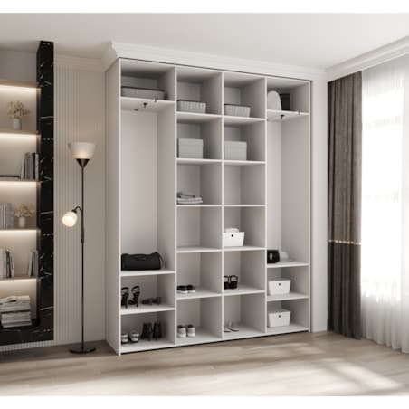 Szafa czterodrzwiowa Como 4 190 gł.40 biały+złoty