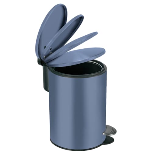 Kleine Wolke Silence Kosz łazienkowy niebieski wkład/ciche zamykanie 3 litry