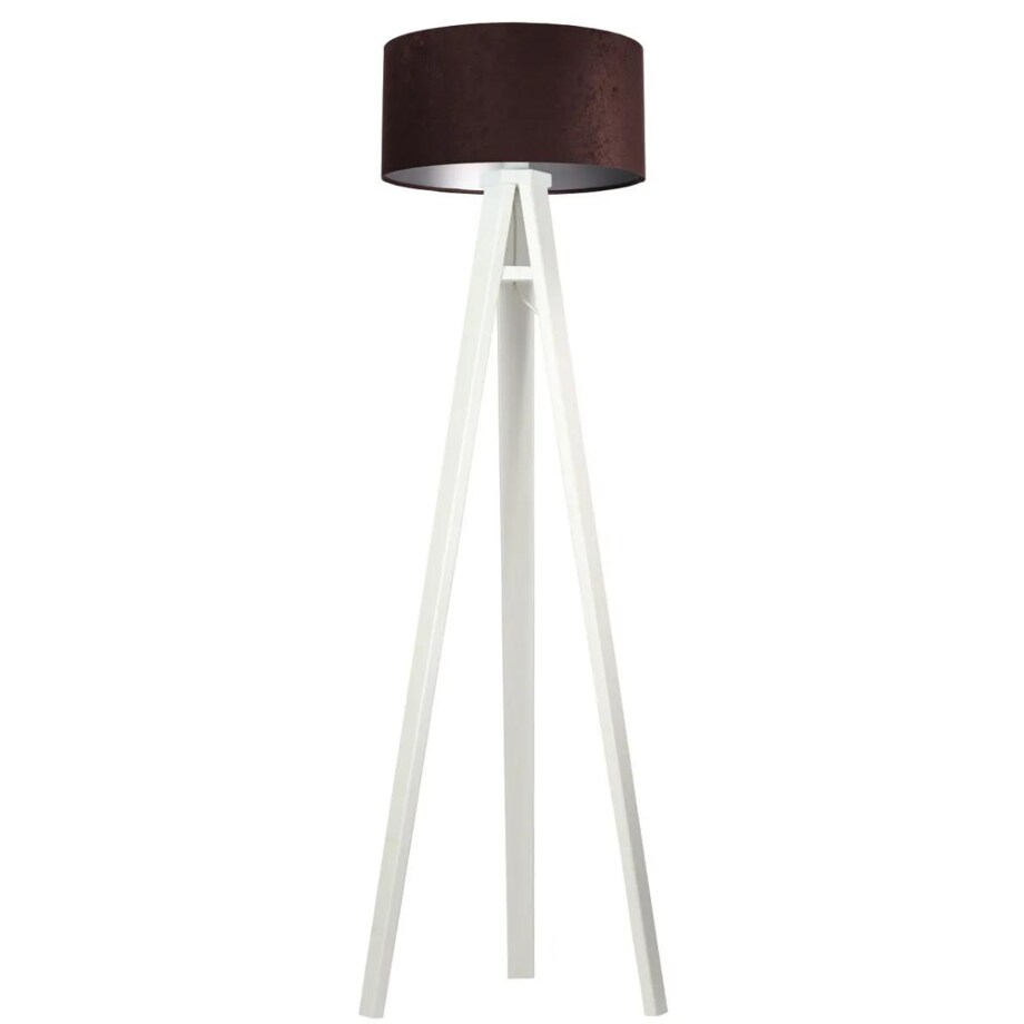 Lampa stojąca HOME 40 brązowa/srebrna/biała