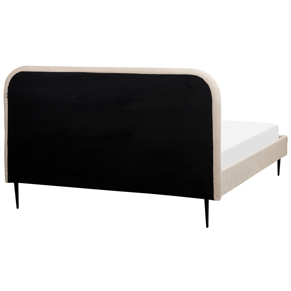 Łóżko boucle 160 x 200 cm beżowe FLAYAT