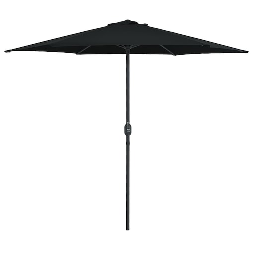 vidaXL Parasol ogrodowy na aluminiowym słupku, 270x246 cm, czarny