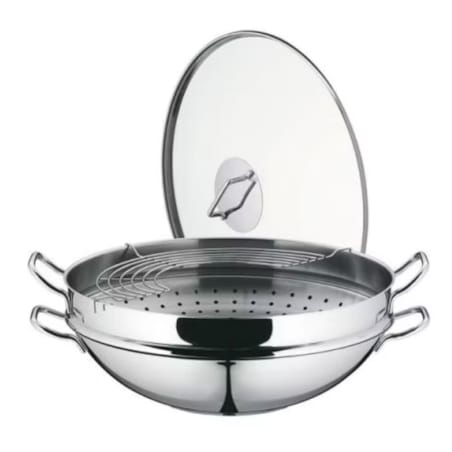 Wok z wkładem do gotowania na parze Macao, 36 cm, WMF