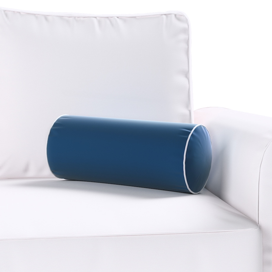 Poduszka wałek prosty z lamówką, granat, Ø16 x 40 cm, Christmas