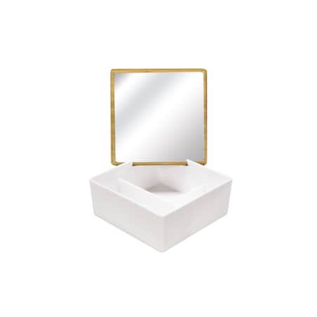 Kleine Wolke Timber Box Pojemnik na kosmetyki biały S