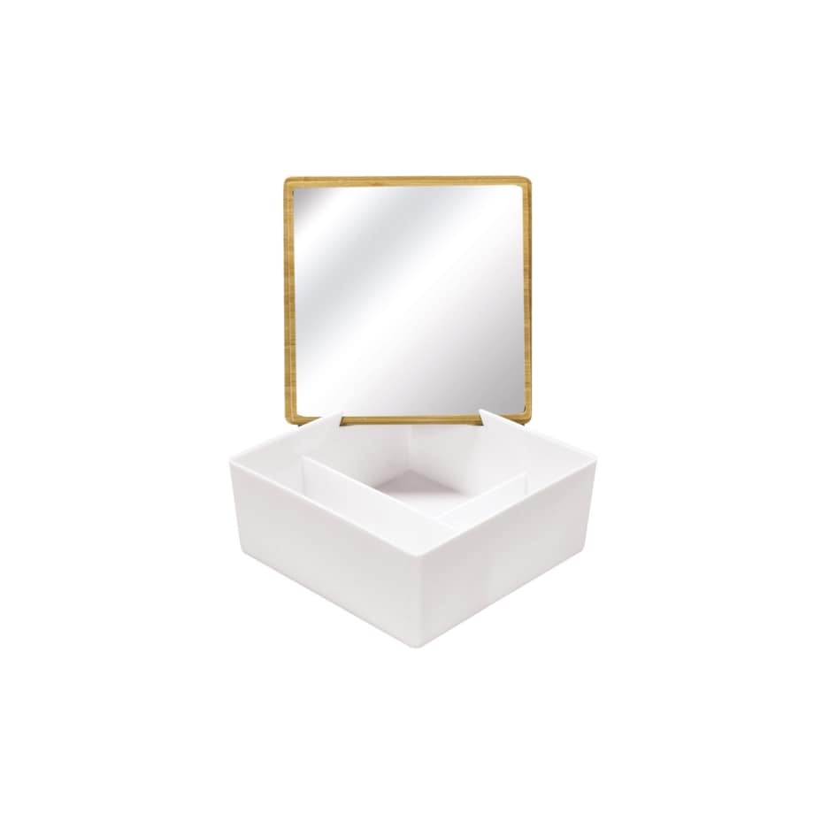 Kleine Wolke Timber Box Pojemnik na kosmetyki biały S