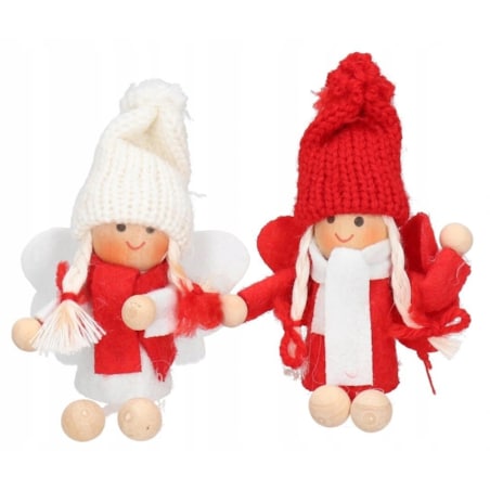 Bombki Na Choinkę Laleczka Pacynka Zawieszka 2Szt