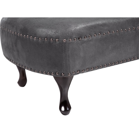 Szezlong eko zamsz prawostronny szary NIMES