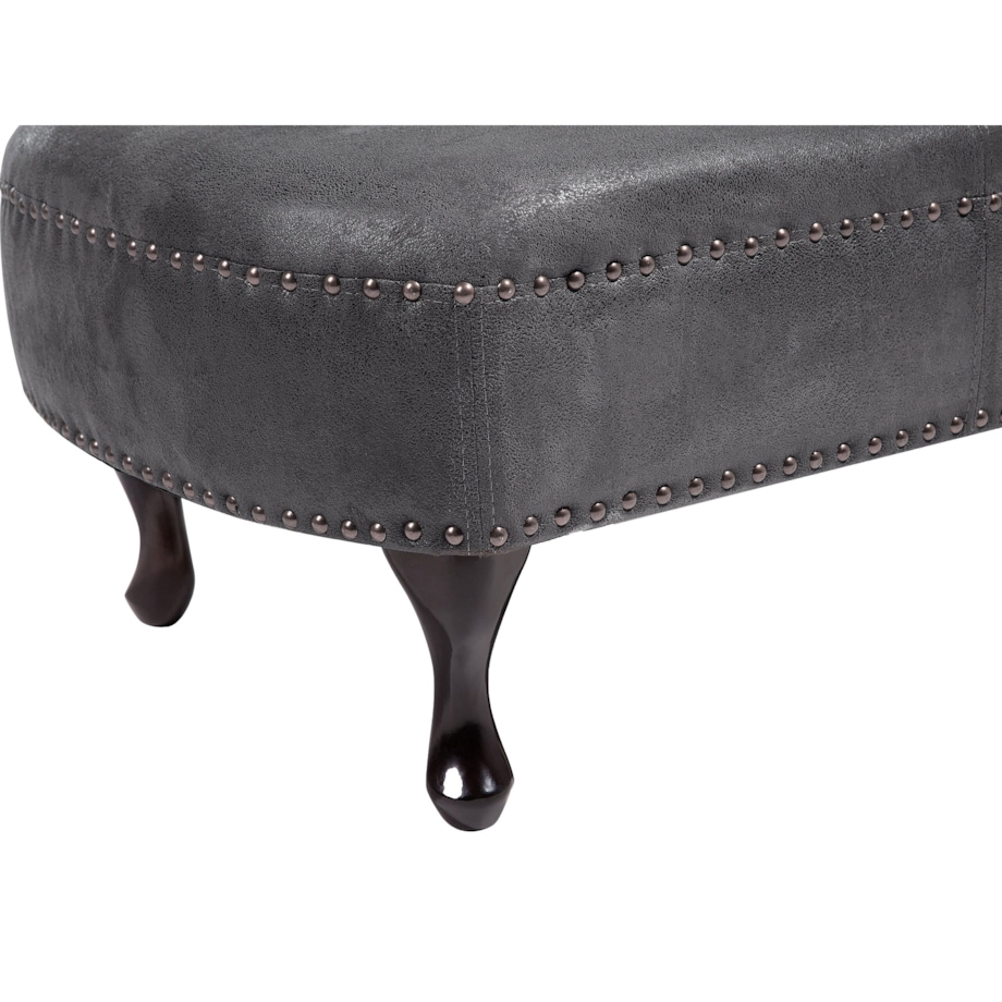 Szezlong eko zamsz prawostronny szary NIMES