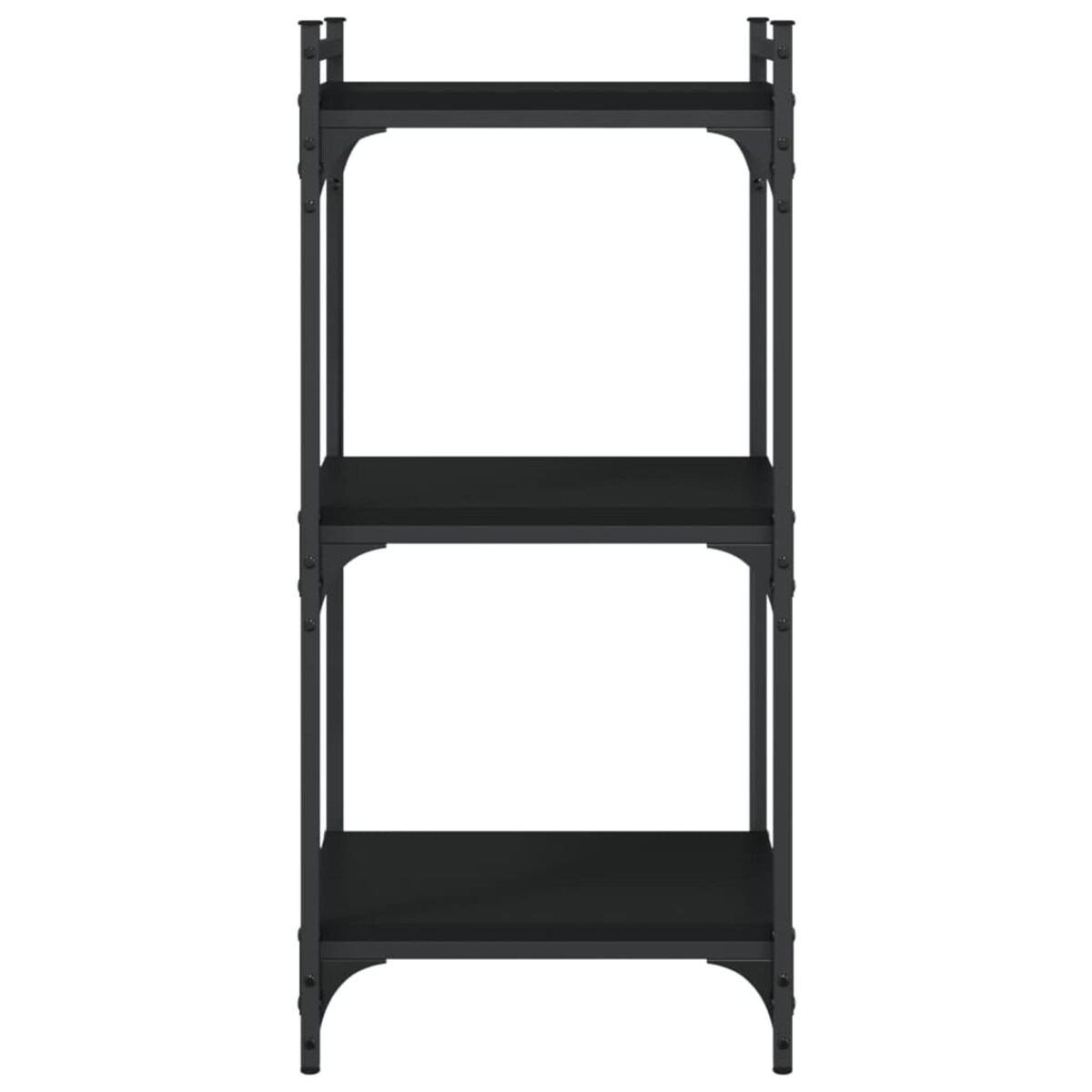 vidaXL 3-poziomowy regał na książki, czarny, 40x30x86 cm