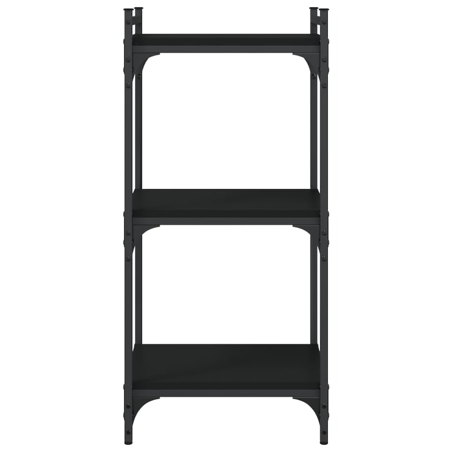 vidaXL 3-poziomowy regał na książki, czarny, 40x30x86 cm