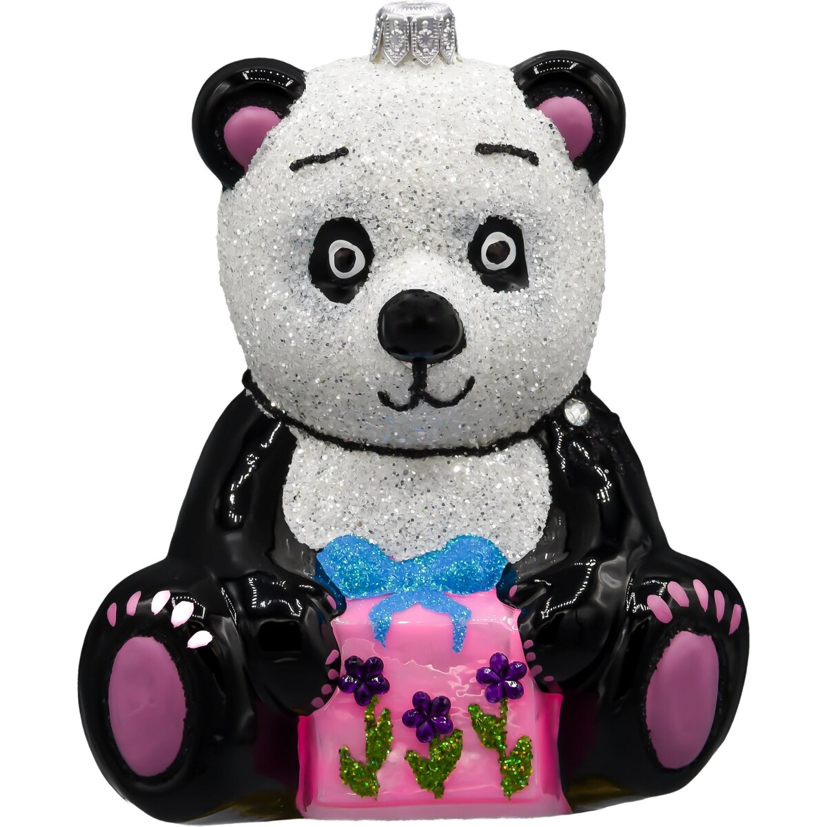 Bombka choinkowa: Panda z prezentem: duża