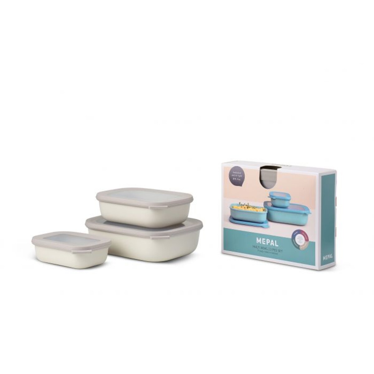 Zestaw 3 misek Cirqula prostokątna 500 1000 2000 White 106270032500