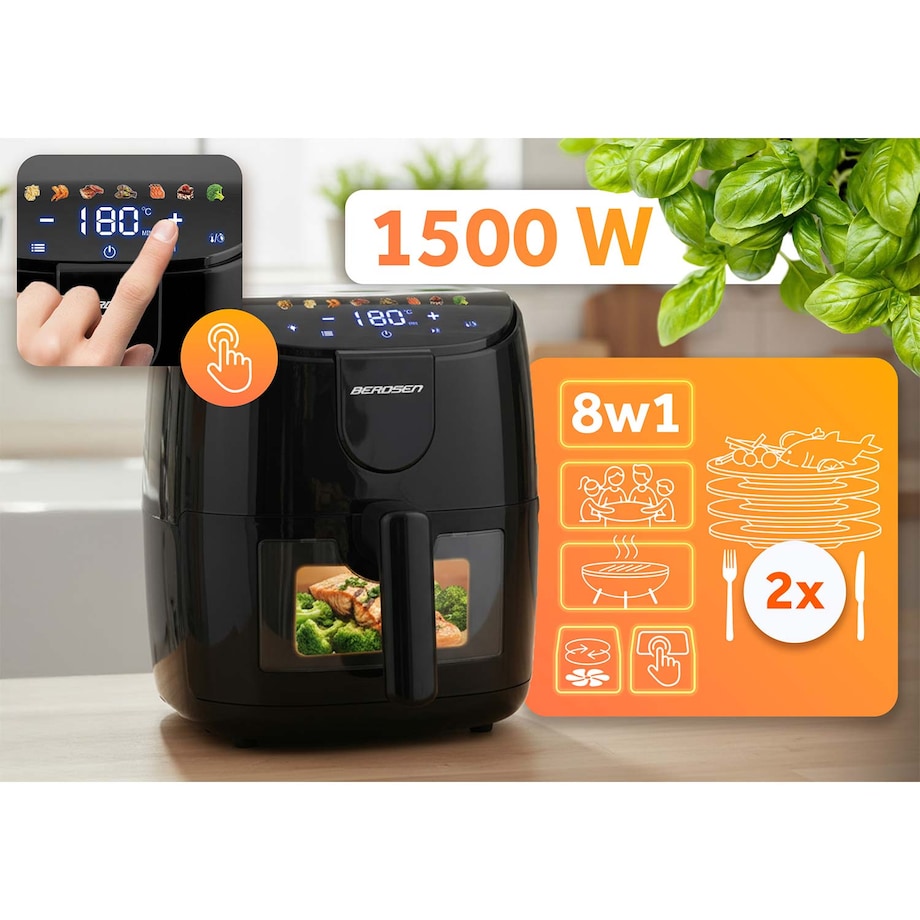 Frytkownica beztłuszczowa Berdsen Air Fryer frytownica 4l 1500W