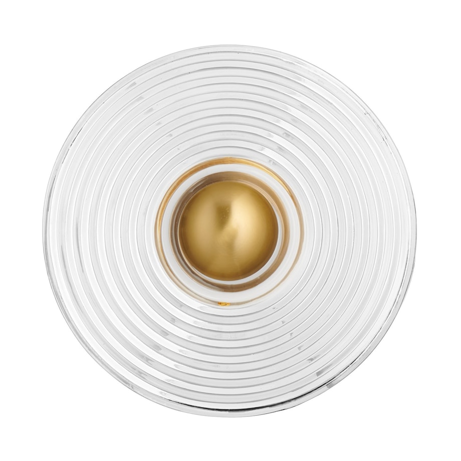 Lampa ścienna HELIOS 30 cm transparentno złota