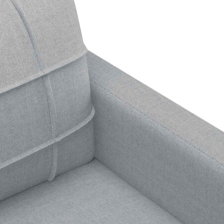 vidaXL Sofa 3-osobowa, jasnoszara, 180 cm, tapicerowana tkaniną