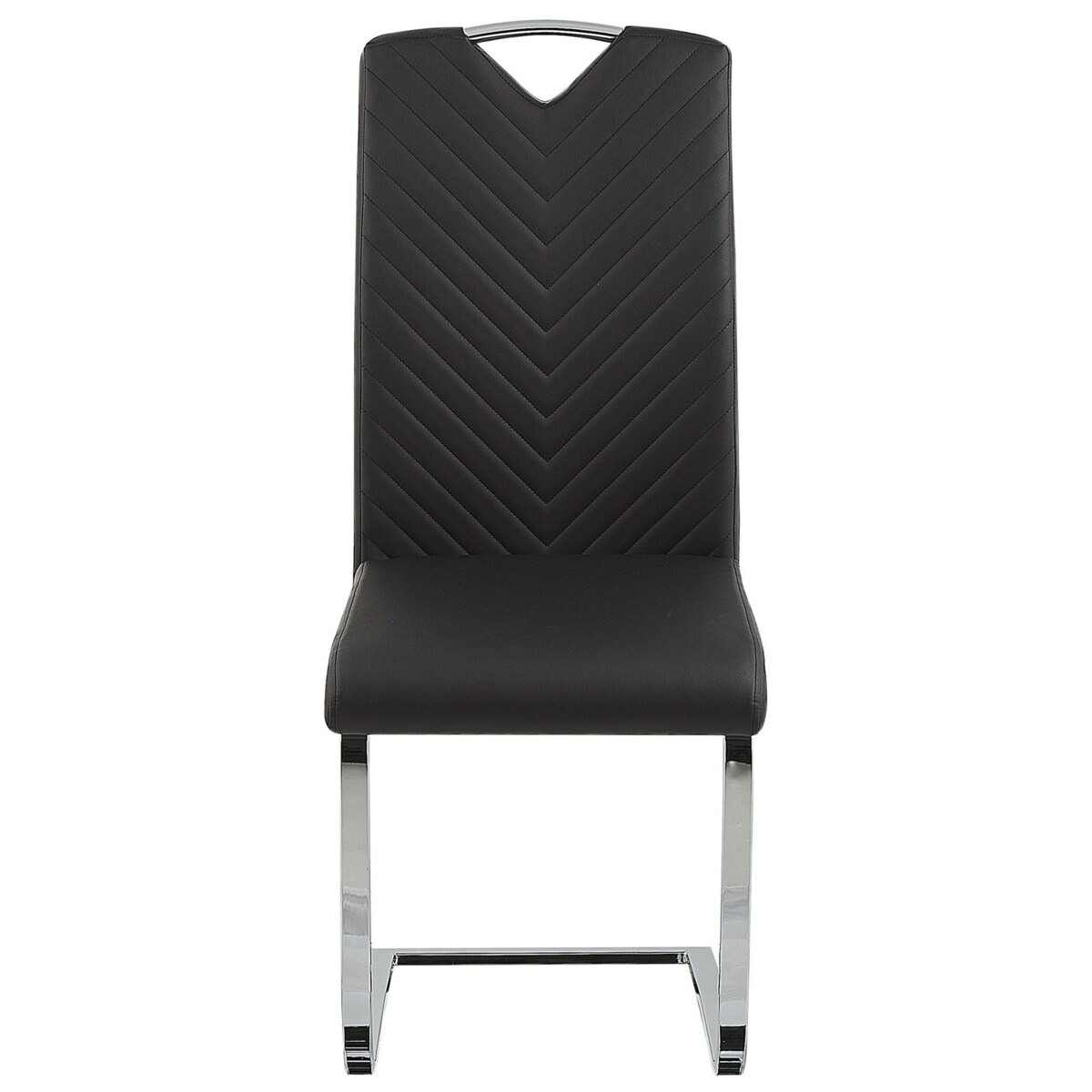 Zestaw 2 krzeseł do jadalni ekoskóra czarny PICKNES