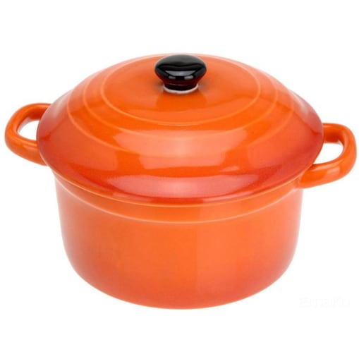 Ceramiczny garnek z pokrywką, naczynie żaroodporne 250 ml