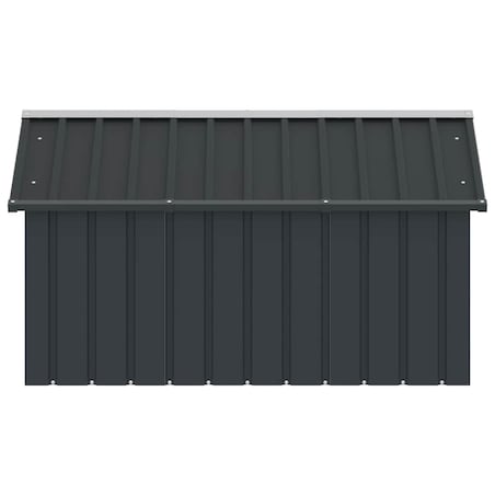 vidaXL Buda dla psa, antracytowa, 116,5x153x81,5 cm, stal