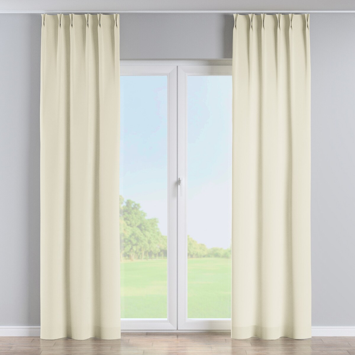 Zasłona na haczykach flex podwójnych 130x260 kremowy