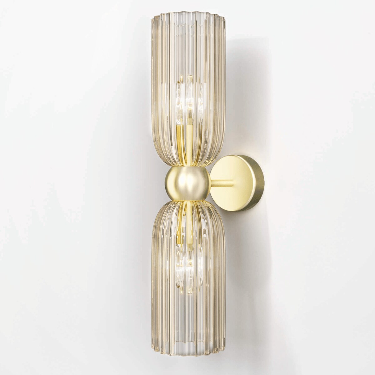 Lampa naścienna z kloszami Antic MOD302WL-02CG szkło złoty