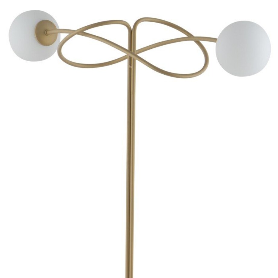 Salonowa lampa stojąca VELVET metalowa podłogowa złota biała