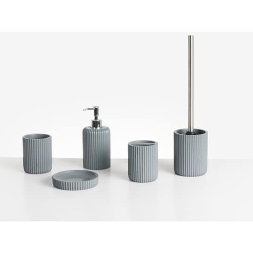 Zestaw akcesoriów łazienkowych 5 elementów CAMANA Jasnoszary