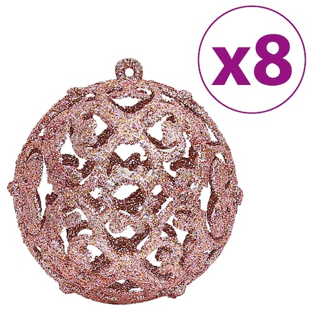 vidaXL Bombki świąteczne, 100 szt., róż i odcienie różu, 3/4/6 cm