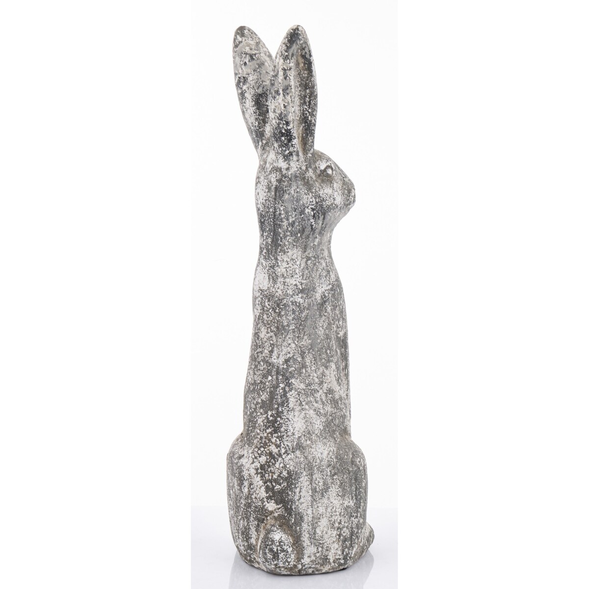 Dekoracja - cementowy szary królik wysoki 67x22x19 cm LEPORO-2 duży