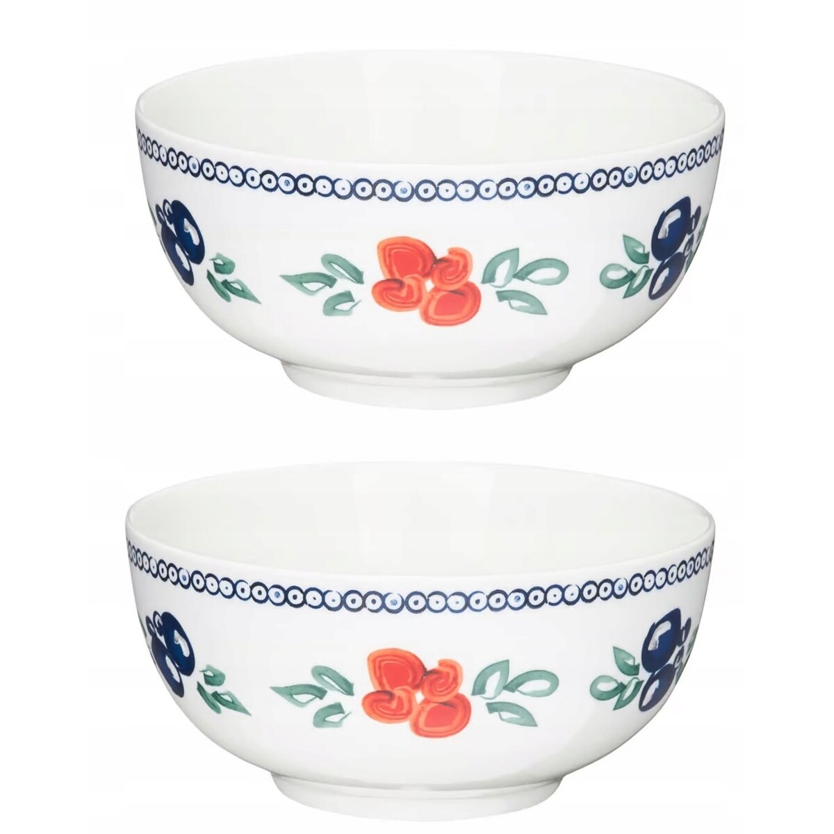 SALATERKA MISKA 2x 14 cm FOLKLOR na śniadanie zupę płatki jedzenie desery